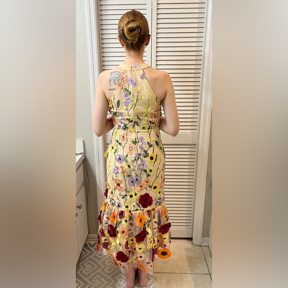 Like-New Just Me 3D Floral Halter Neck Dress 🌼 - Picture 8 of 17